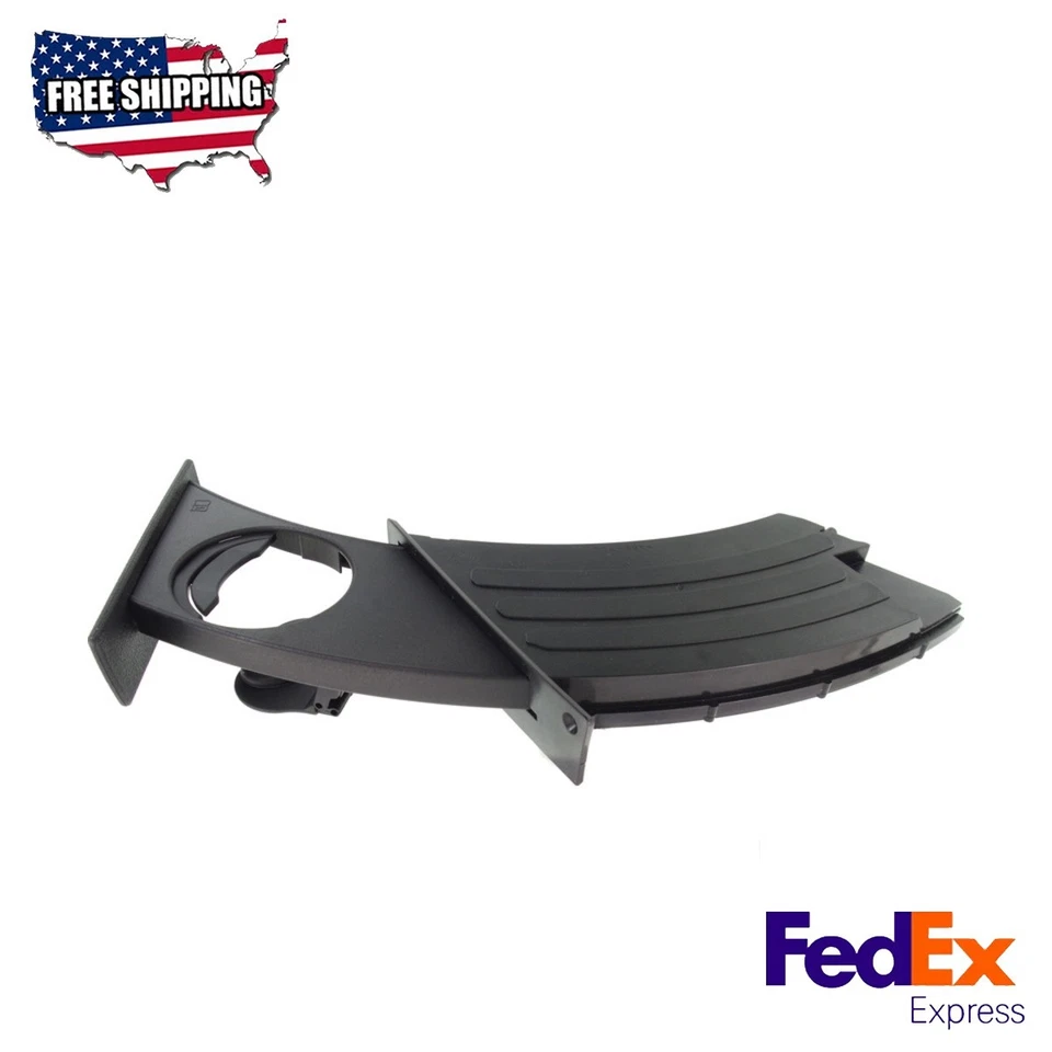 Portavasos negro delantero lado del conductor compatible con 04-10 BMW 550i M5 525i 530i 528i 535i Foto 1 de 4