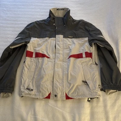 686 Chaqueta de Esquí Mujer XL Blanco Rojo - Arquitectura Snowboard Forrada Falda en Polvo Foto 1 de 4