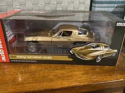1963 Corvette TAN 1:18 Autoworld 1222 American Muscle Model Car Chevy - Image 1 of 4