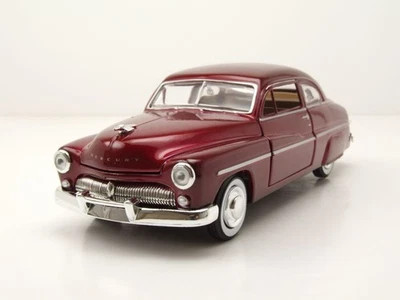 Mercury Coupè 1949 Rosso Metallico Modellino Auto 1:24 MotorMax - Immagine 1 di 4