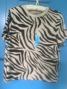 Womens Cotton T-Shirt Top Size (S) Animal Print - Picture 1 of 2