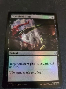 NM Foil Scorpion's Sting, MTG, Marvel's Spider-Man, Magic the Gathering, 65 - Picture 1 of 2
