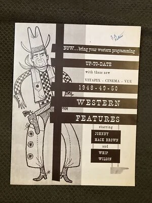 Johnny Mack Brown - Promoção original de TV dos anos 1950 - Whip Wilson - Imagem 1 de 3