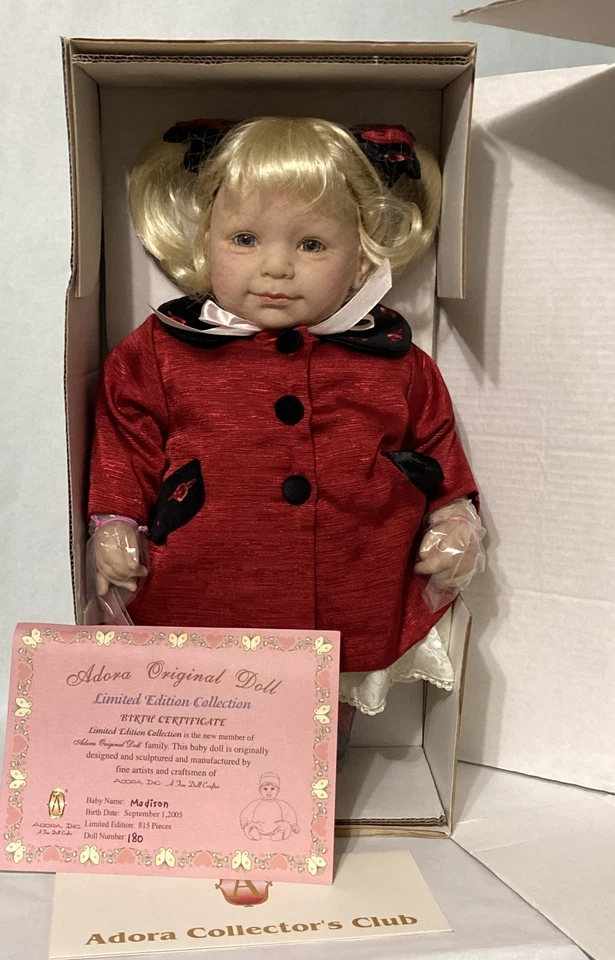 Rare 2005 Limited *MADISON* 20" BABY DOLL by ADORA INC 180/815 20391 & COA