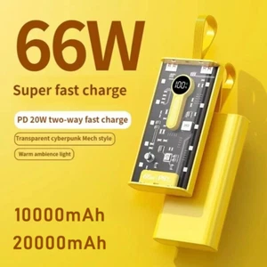 1/20000mAh Power Bank 66W Super Charging LED Two-Way Portable External Battery - Picture 1 of 21