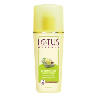 Lotus Herbals Lemonpure Turmeric And Lemon Cleansing Milk Pack Of 80ml - Image 1 of 4