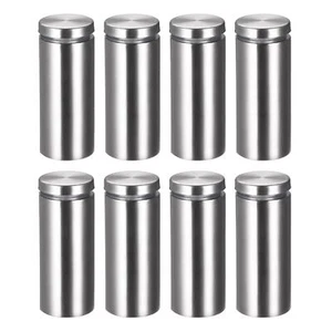 Glass Standoff Mount Stainless Steel Wall Standoff 25mm Dia 62mm Length 8 Pcs - Picture 1 of 8