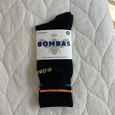 Par de calcetines medianos unisex Bombas negro azul amarillo naranja nuevos con etiquetas panal crew abeja Foto 1 de 2