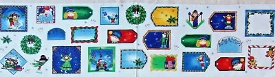 Moda Christmas 24 GIFT TAGS QUILT LABELS Fabric Panel - Cheri L. Strole  - Image 1 of 4