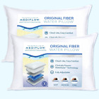 Fiber Water Pillow-Adjustable Pillow for Neck Pain Relief,Pillow Side(2 Pillows)