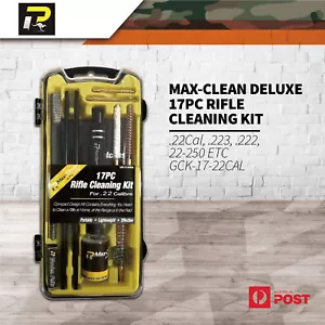 Max-clean Deluxe 17pc Rifle Gun Cleaning Kit .22cal, .223, .222, 22-250 - Picture 1 of 3