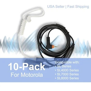 10x Acoustic (2-Wire) PTT Earpiece for Motorola Radios SL1K SL7550 SL7580e - Picture 1 of 12