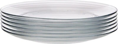 Duralex Lys Glass Dinner Plates - 6pc - Clear Dinner Pplate  23.5cm 9" Clear - Image 1 of 3