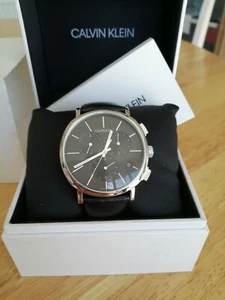 Calvin Klein Leather Strap Mens Watch K8Q 371 - Picture 1 of 10