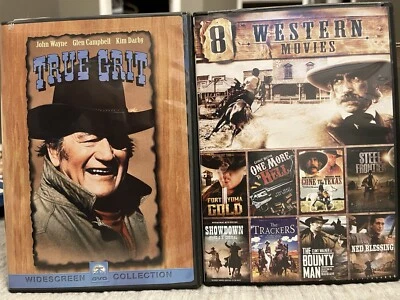 True Grit DVD John Wayne And 8 Western Movies CD Pack Ok Corral Bounty Man More - Image 1 of 3