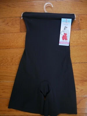 Assets by Spanx Controladores Inteligentes Cintura Alta Coxa Média Pequeno NOVO Preto - Imagem 1 de 4