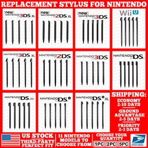 Stylus For Nintendo NEW/3DS/2DS/DSi/XL/DS Lite/LL/Wii U Plastic Pen Replacement - Picture 1 of 109