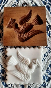RARE SWITZERLAND SPRINGERLE SHORTBREAD SUGAR Cookie Stamp Press Mold LOVE LETTER - Picture 1 of 12