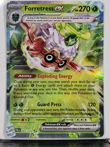 Tarjeta de Pokémon EX HOLO Forretress EX 005/193 casi nueva / M Paldea evolucionada violeta escarlata - Imagen 1 de 4