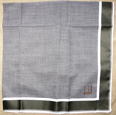 DUNHILL *Pin check Scarf Handkerchief 48cm /MINATOF - Image 1 of 4