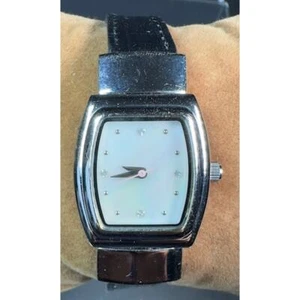 Mary Kay Watch Women Silver Tone MOP Dial Reversible Band New Battery 8.5" 23mm - Picture 1 of 4
