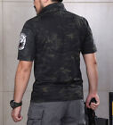 Warchief Men's Tactical 1/4 Zip T-Shirt Military Combat Camo Short Sleeve Shirts