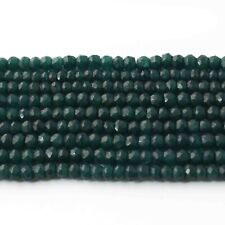 1 Long Strand Green Onyx Faceted Roundells -Round Shape Roundells 5mm-13 Inches 