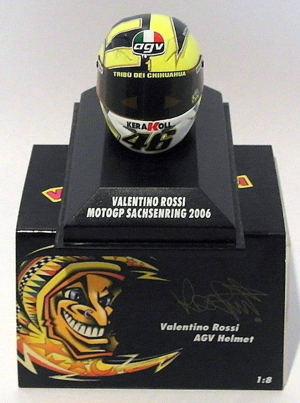 Minichamps 1/8 Scale 397 060086 - AGV Helmet Moto GP Sachsenring 2006 V. Rossi - Photo 1/1