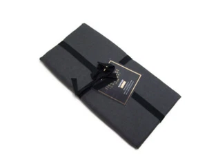 Fieldcrest Luxury Charcoal Gray Subtle Texture Washed Linen Dinner Napkins S4 - Picture 1 of 4
