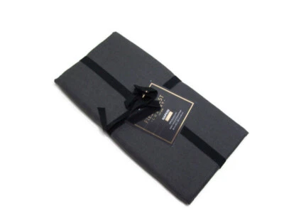 Fieldcrest Luxury Charcoal Gray Texture Washed Linen Dinner Napkins Napkin S4 - Image 1 of 4