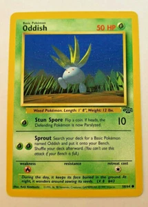 ODDISH - Jungle Set - 58/64 - Common - Pokemon Card - Unlimited - NM - Picture 1 of 2