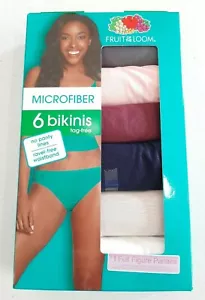 Fruit of the Loom Women's 6 Pack Microfiber Bikinis Sizes 6,7,8,9 Choose Color - Picture 1 of 8