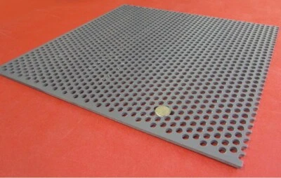 PVC Type I Perforated Sheet, 1/4" Thick x 24" x 24", 1/2" Dia Hole, Staggered - Image 1 of 4