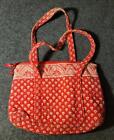 Vera Bradley Frankly Red Small Duffle Bag Handbag Purse Retired Preowned G6