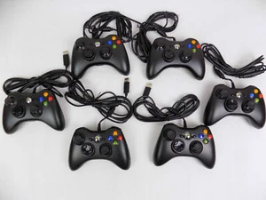 Like New Genuine Microsoft Xbox 360 / PC Black Wired Controller 100% Tested! - Picture 1 of 4