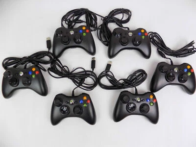 Like New Genuine Microsoft Xbox 360 / PC Black Wired Controller 100% Tested! - Image 1 of 4