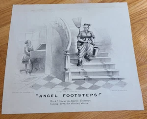 Currier & Ives Lithograph "Angel Footsteps" - vignette - 1878 - C0219, G0234 - Picture 1 of 8
