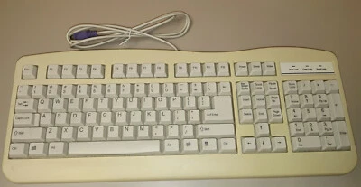 AOpen KB-823 PS/2 PS2 107 Key Windows Keys Keyboard Early 2000s Short Cable - Image 1 of 4