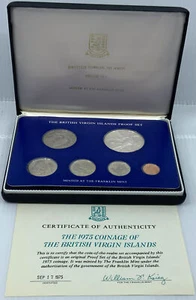 1975 VIRGIN ISLANDS UK Queen Elizabeth II Genuine 6 Coin Set 1 is Silver i116943 - Picture 1 of 3