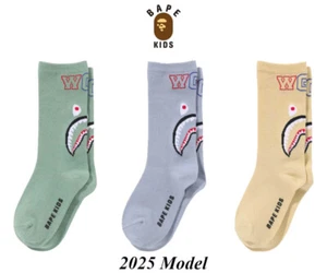A Bathing Ape Kids Socks 2025 Model SHARK Motif Fast Shipping From Japan - Picture 1 of 13