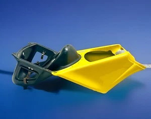 Used Genuine Ducati 748 916 996 998 Yellow Airbox Air Box Assembly Nice No Seal - Picture 1 of 6