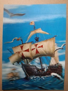 Vintage 3D Lenticular Postcard pk-150 VESSEL SANTA MARIA, TOPPAN, Zurich - Picture 1 of 2