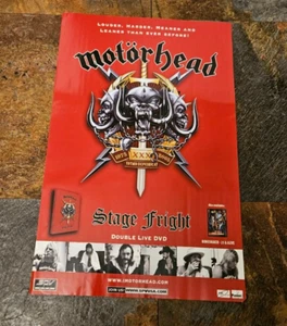MOTORHEAD Stage Fright 2005 poster  Heavy Metal Punk Rock RIP Lemmy - Picture 1 of 4