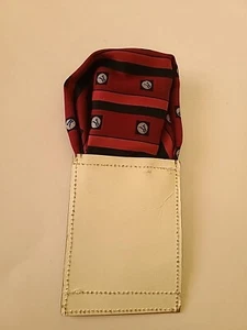 Vintage Prefolded Pocket Square Burgandy Men Polyester Suit -R Logo - Picture 1 of 4