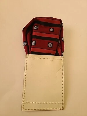 Vintage Prefolded Pocket Square Burgandy Men Polyester Suit -R Logo - Image 1 of 4