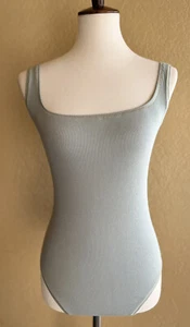 Skims Kim Kardashian Cotton Ribbed Sleeveless Bodysuit Mineral Size L - Bild 1 von 10