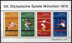BRD 1972, Olympiade 1972 München Stempelglanz ss/vz MNH, Mi Bl 8 - Bild 1 von 1