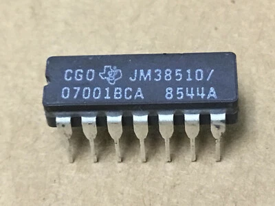 (1 PC) T.I.  JM38510/07001BCA NAND Puerta 4 Elementos 2-IN Bipolar 14-Pin CDIP Foto 1 de 3