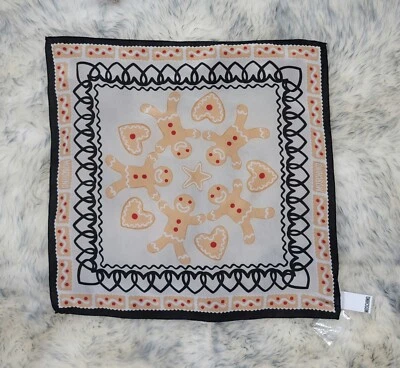 NUEVO CON ETIQUETAS MOSCHINO 100% SEDA BUFANDA PAN DE JENGIBRE HOMBRE Y GALLETAS HECHO EN ITALIA MULTI  Foto 1 de 4