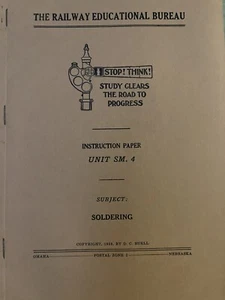 The Railway Educational Bureau Soldering Instruction Paper SM 4 1958 - Picture 1 of 4